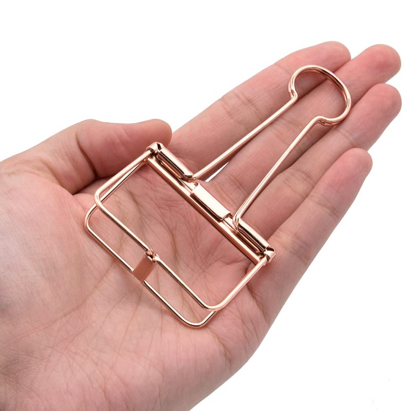 Extra Large Binder Clips 2 Inch, Big Paper Clamps Rose
