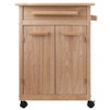 Winsome Wood Kitchen Cart, Natural, Single Drawer (82027)