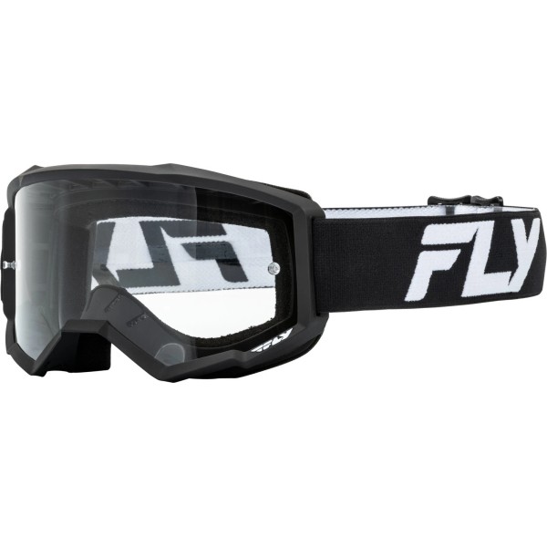 Fly Racing Focus Goggle Black/White with Clear Lens 37-51152