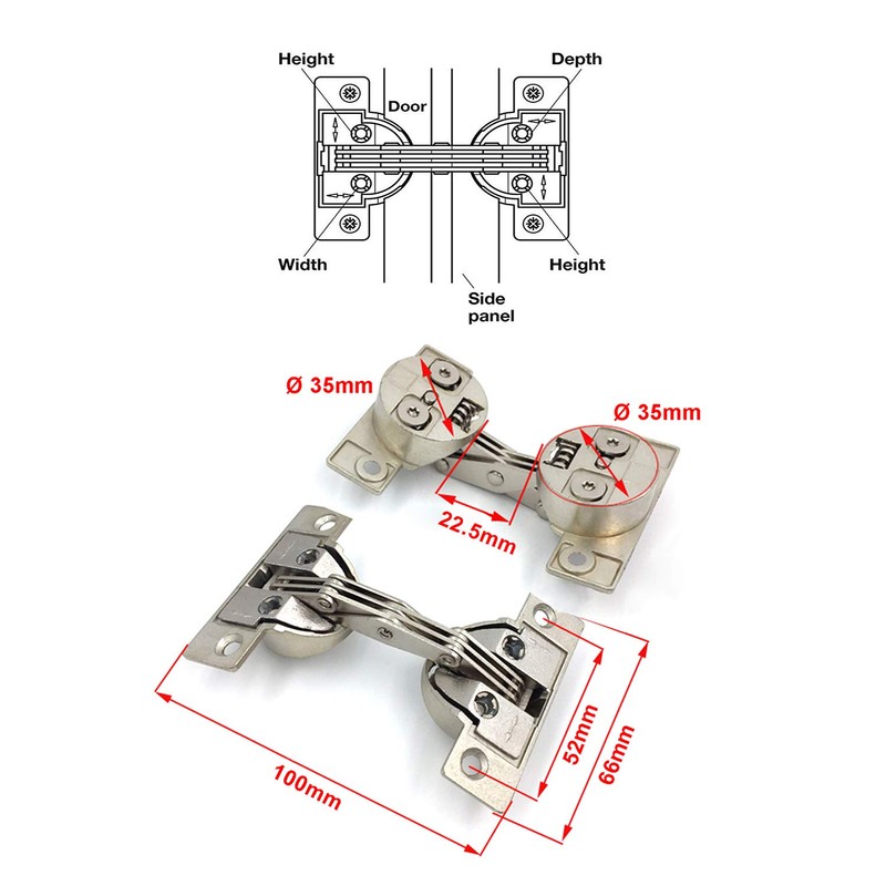 LIKERAINY Opening Angle 135 Degree Mitred Flap Lid Hinge with