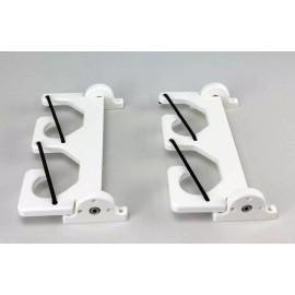 Oobjek 2 Fishing Rod Pole Reel Folding Holder Gunwale Boat Rack Bungee Low Profile