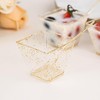 24 Clear 2 oz Disposable Gold Glittered Square Plastic Dessert