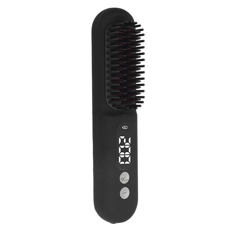Heated Hair Straightening Brush Negative Ions 30s Fast Heating Rechargeable