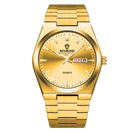 腕時計 メンズ アナログ表示 ステンレス 3ATM防水: カレンダー クォーツ レジャー ビジネス おしゃれ ゴールド シルバー ファション アクセサリー - 誕生日 記念日 クリスマス バレンタインデー 彼氏プレゼント