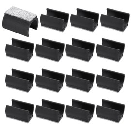 PATIKIL 25mm Rectangle Chair Leg Cover with Felt Pad, 16Pcs Slide Smoothly No Scratches No Noise Furniture Feet Hardwood Protectors Tips Floor Glides Tubing Caps for Office, Black Grey