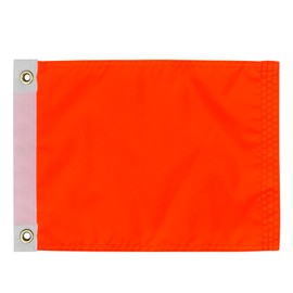 Flagolden Small Orange Flag 9x12 Inch for UTV ATV, Bright Visible Orange Safety Flag Heavy Duty, Warning Flags for Boats with 2 Brass Grommets