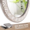 fuxuiwy 20" Round Rustic Mirror Wooden Frame Circle Mirrors, Distressed