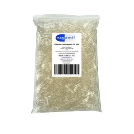 Empty Gelatin Capsules Transparent Size 000 Pack of 1000
