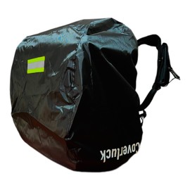 Coverluck Delivery Bag Rain Cover, Waterproof, Delivery Bag, Buckle, Reflective Material Included, Black