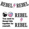 REBEL REBEL Banner, decoración de pared de feliz cumpleaños, música