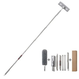 Takelablaze Window Squeegee Cleaner 2 in 1 Shower Squeegee with Extension Pole 89‘’ Telescopic Window Cleaning Tool Kit Window Washing Equipment for Car Glass Indoor Outdoor High Window