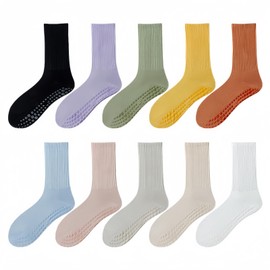 10 Pairs Women's Athletic Socks Cotton Yoga Socks Fitness Dance pilates Girl's Stockings Gym Non slip Floor Sports