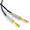 kenable GOLD Stereo/Balanced Jack 6.35mm METAL Plugs Cable Lead Black