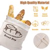 Set of 2 Linen Bread Bags with TPU Inner Lining