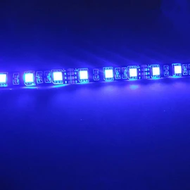 ALITOVE LED Tape Light, LED Tape Type, Waterproof, 5050 Double Sided Tape, 12 V, 16.3 ft (5 m), 300 Strip Light, SMD5050 Blue, Black Base, Front Luminous, Illumination, LED Light, Cuttable