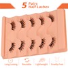 Half Lashes Wispy 3/4 False Eyelashes Natural Look Fluffy Clear