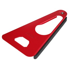 Westmark Multipurpose Opener with Rubber Lip - Practical Jar and Bottle Opener/Lid Opener, Length: 17 cm, Steel/Rubber, - Red, 1049227R