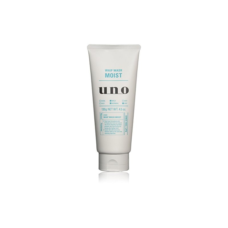 Uno Whip Wash Moist Face Wash, 4.6 oz (130 g)