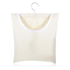 JJUNW Linen Clothes Peg Bag, 30 x 26 cm Peg Bag for Clothes Pegs, Basket with Hanging Hook for Home Use Storage Bag Linen Clothes Peg Bag for up to 100 Clothes Pegs, beige, Storage bag