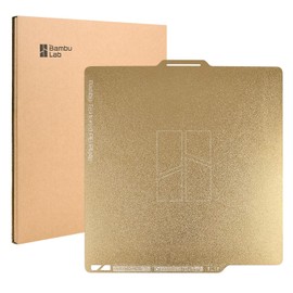 CCTREE Bamboo Original Double Sided Textured PEI Build Plate 257 x 257 mm for Bambulab X1C / X1 / X1E / P1P / P1S / A1 PEI Spring Steel Construction Plate Flexible