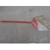 Vietnamese Soft Fan Straw Broom with Red Plastic Tube Handle