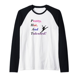 Hübsches, heißes und talentiertes Übungs-T-Shirt Raglan