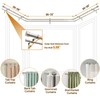 HOTOZON 1 Inch Heavy Duty Double Bay Window Curtain Rod,36-72