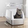 Petterm Stainless Steel Cat Litter Box with Scoop & Mat,