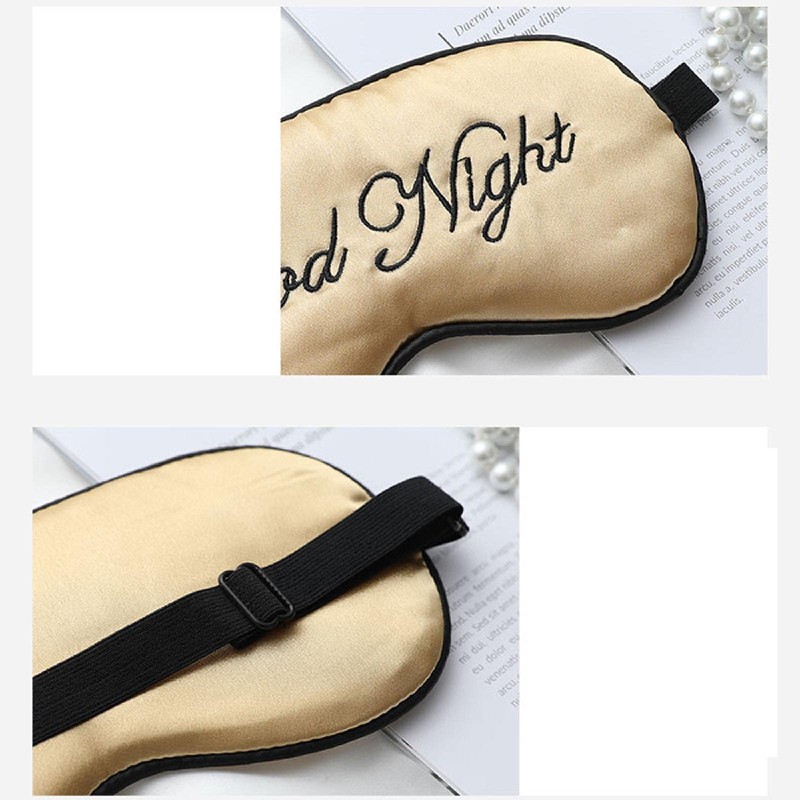 Sleeping Cover, Silk Soft Plush Adjustable Blindfold Elastic Strap Night