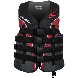 O'Neill Men's Superlite USCG Life Vest,Black/Black/Smoke/White,Large