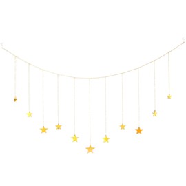 Jravezt Star Garland Wooden Decorative Star Decor 3D Room Decor Interior Wall Hanging Backdrop for Crafts Graduation Wedding Birthday Party Decoration