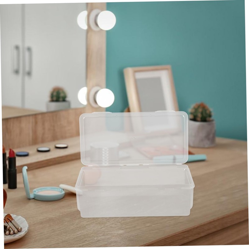 IWOWHERO 2pcs Plastic Storage Box with Lid Versatile Organization and