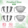 4 Pcs Mini Colander Food Strainer 304 Stainless Steel Fine