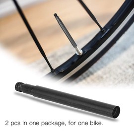 Buachois 2Pcs 60mm Presta Valve Extender, Aluminium, Bicycle Inner Tube Valves Extension, Black
