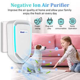 6Pack Air Ionizer for Home Negative Ion Air Purifier Plug In, Quiet Air Freshener for Home, Mini Portable Filterless Air Cleaner for Bedroom,Bathroom, Office
