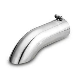 LCGP Turn Down Exhaust Tip 3.5" Inlet, 3.5" Inside Diameter Inlet, 12’’ Length Stainless Steel Bolt-On Exhaust Pipe