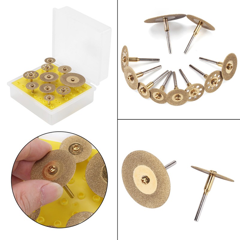 10pcs Diamond Cutting Discs Cut off Wheel Set For Rotary