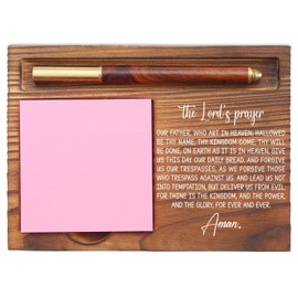 The Lord’s Prayer Sticky Note Holder, Christian Desk Organizer for Religious Social Worker Therapist Counselor Educators Gift for Office Self-Stick Note Pad Holders EDP115