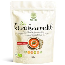 NUR BIO® Organic Guar Gum 500g 5000cps Natural Thickener Gluten Free Baking Cooking Perfect Ice Cream