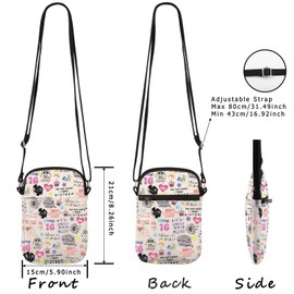 WCGXKO Happy 16th Birthday Gift Sweet 16 Birthday Hello 16 Canvas Zipper Crossbody Bag (16th Cr CA)