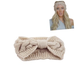 BIUDECO Chunky Cable Knit Headband Women's Fashion Headwrap Crocheted Skull Beanie
