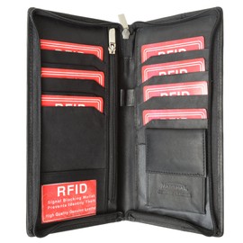 Black RFID Blocking US Passport Cover ID Holder Wallet Credit Card Travel Case