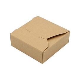 Japanese Plain Gift Box, 2.8 x 2.8 x 1.0 inches (7 x 7 x 2.5 cm), Brown, 30 Pieces, Small Craft Box, Gift Box