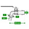 Bradas 3684 Outlet Ball Valve 1/2 Inch Male Thread Hose