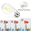 Ascher Vintage LED Edison Bulbs, 6W, Equivalent 60W, Non-Dimmable, Daylight