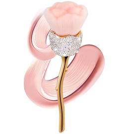 Blueshyhall Make Up Brush Glitter with Diamond Rhinestones, Cosmetic Brush, Large, Face Brush, Make-Up Brush Foundation, Brush Travel for Powder, Blush, Creams (White)