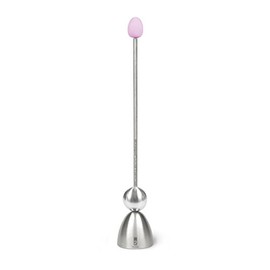 T2 TAKE TWO Take2 Clack Retro Egg Topper, Stainless Steel, Pink, Stainless Steel, pink, 29 x 4.5 x 29 cm