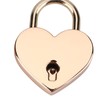 Heart Shaped Padlock with Skeleton Key, 2 Sets, Metal Lock
