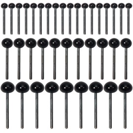 TOAOB Pack of 300 Glass Doll Eyes Safety Eyes Black Mixed Size Craft Eyes for Doll Puppet