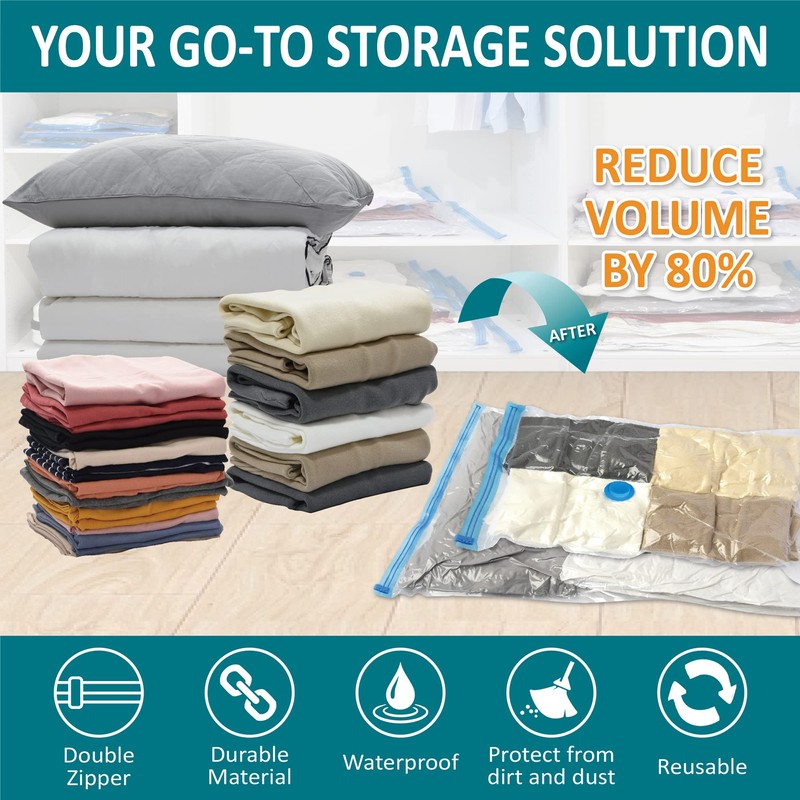 30 Pack Vacuum Storage Bags, Space Saver Vacuum Storage Bags,